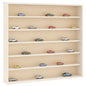 Vitrine de collection en bois avec 6 étagères 60x8,5x55 cm
