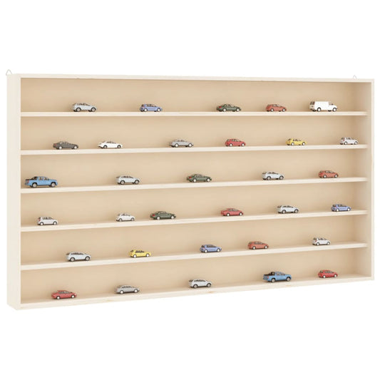 Vitrine de collection en bois avec 6 étagères 80x8,5x55 cm