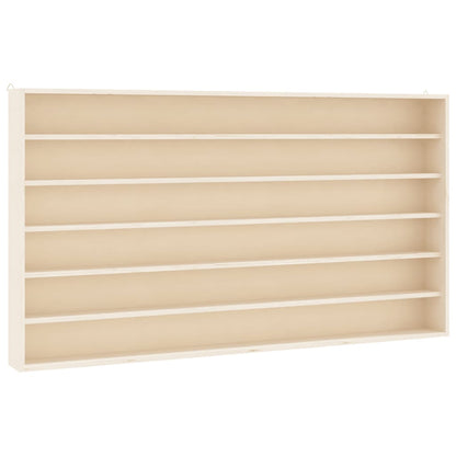 Vitrine de collection en bois avec 6 étagères 100x8,5x55 cm