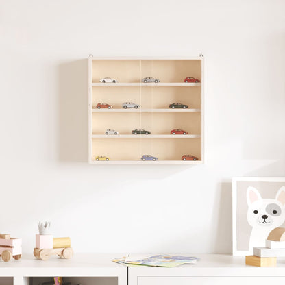 Vitrine de collection en bois avec portes 40x8,5x37cm