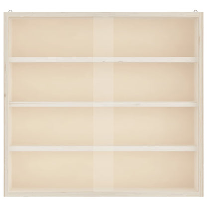 Vitrine de collection en bois avec portes 40x8,5x37cm