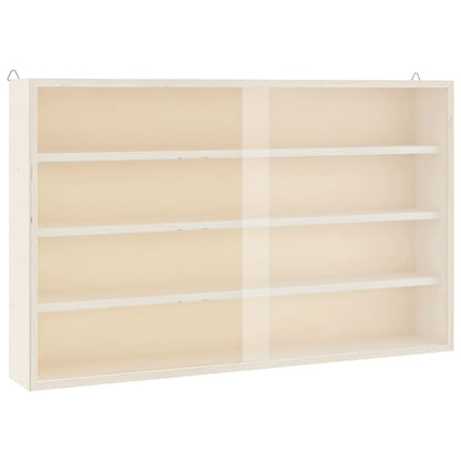 Vitrine de collection en bois avec portes 60x8,5x37 cm