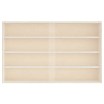 Vitrine de collection en bois avec portes 60x8,5x37 cm