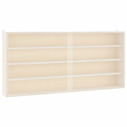 Vitrine de collection en bois avec portes 80x8,5x37 cm