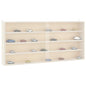 Vitrine de collection en bois avec portes 80x8,5x37 cm