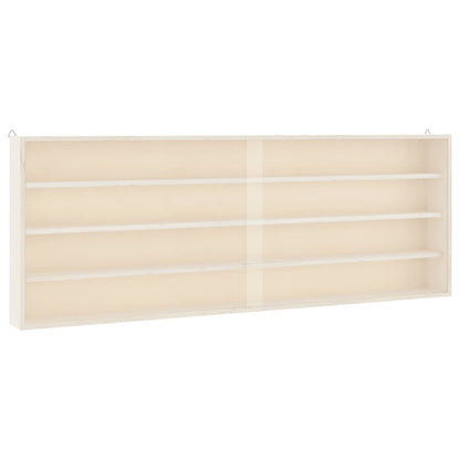 Vitrine de collection en bois avec portes 100x8,5x37 cm