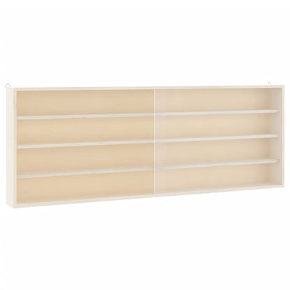 Vitrine de collection en bois avec portes 100x8,5x37 cm