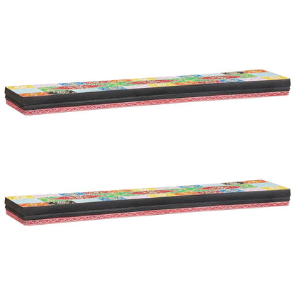 Étagères Murales avec étagère 2 pcs Multicolore 100 x 20 x 6 cm