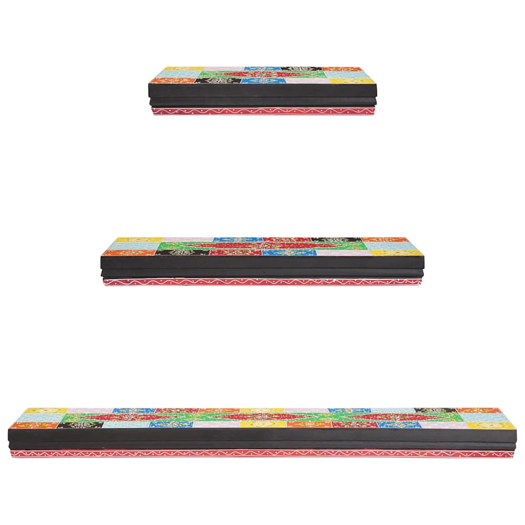 Étagères Murales avec étagère 3 pcs Multicolore 100 x 20 x 6 cm