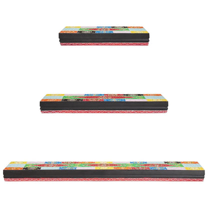 Étagères Murales avec étagère 3 pcs Multicolore 100 x 20 x 6 cm