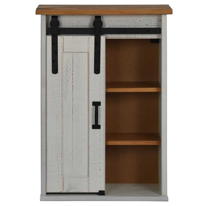 Armario colgante HALDEN con puerta corredera, blanco, 49x22,5x70 cm