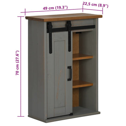 Armario colgante HALDEN con puerta corredera, gris, 49x22,5x70 cm