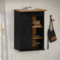 Armario colgante HALDEN con puerta corredera, negro, 49x22,5x70 cm