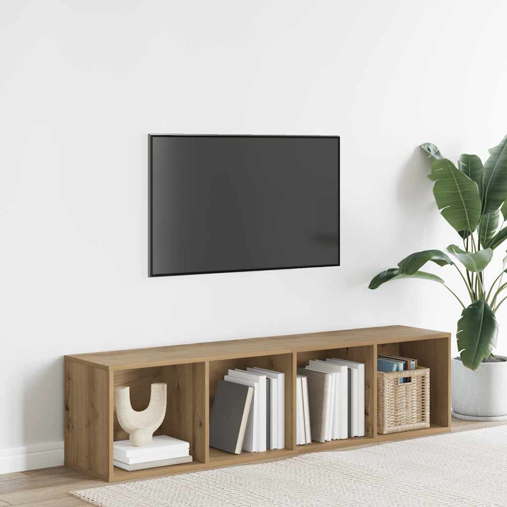 Bibliothèque/Meuble TV chêne artisanal 36x30x143 cm