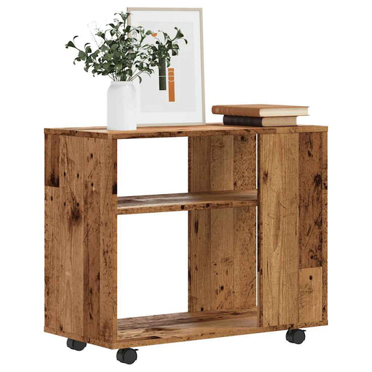 Table d'appoint vieux bois 70x35x55 cm bois d'ingénierie