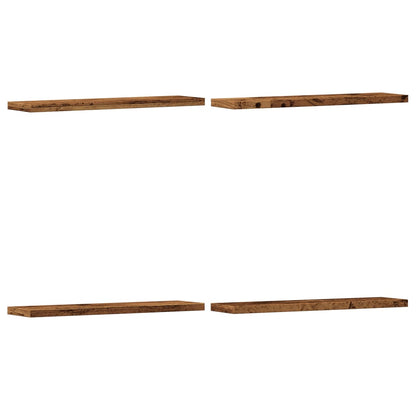 Étagères murales 4 pcs vieux bois 40x10x1,5cm bois d'ingénierie
