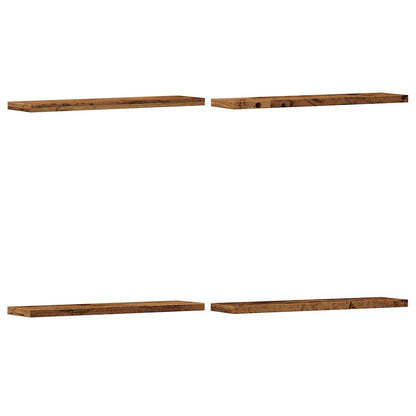 Étagères murales 4 pcs vieux bois 40x20x1,5cm bois d'ingénierie