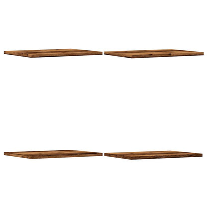 Panneaux de bibliothèque 4 pcs vieux bois 40x30x1,5 cm
