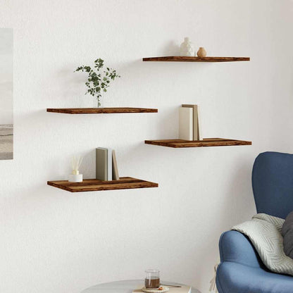 Panneaux de bibliothèque 4 pcs vieux bois 40x30x1,5 cm