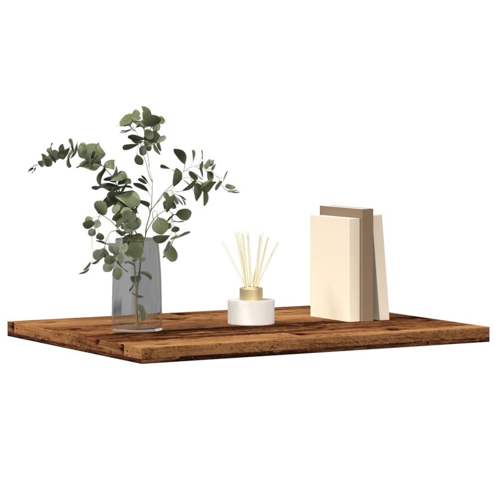 Panneaux de bibliothèque 4 pcs vieux bois 40x30x1,5 cm