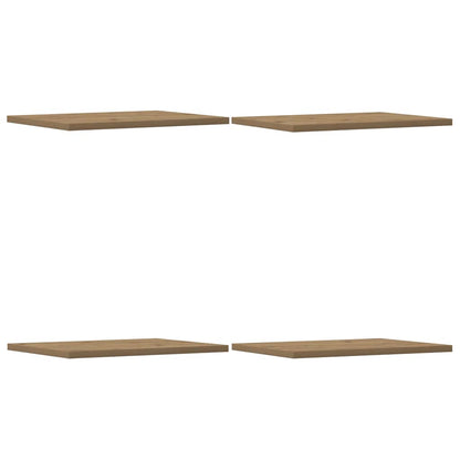 Panneau de bibliothèque 4 pcs chêne artisanal 40x30x1,5 cm