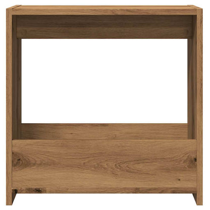 Table d'appoint chêne artisanal 50x26x50 cm bois d'ingénierie