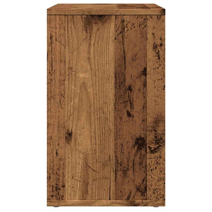 Table d'appoint vieux bois 50x30x50 cm bois d'ingénierie