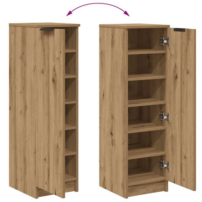 Armoire à chaussures chêne artisanal bois d'ingénierie