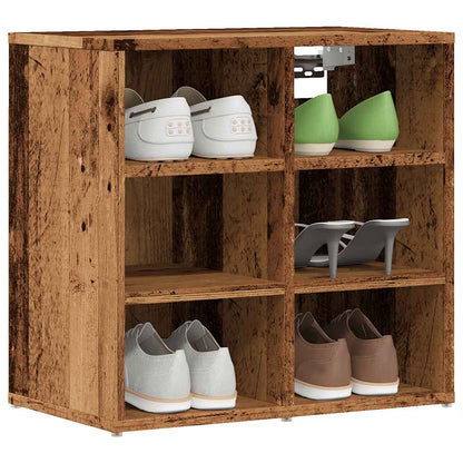 Armoire à chaussures vieux bois 52x30x50 cm