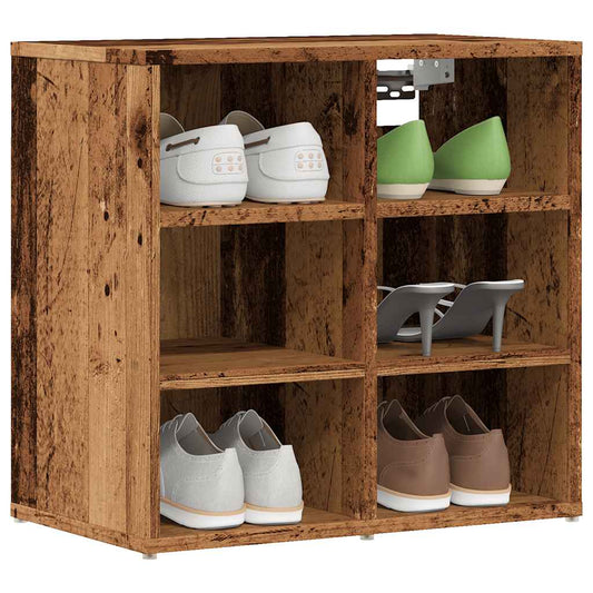 Armoire à chaussures vieux bois 52x30x50 cm