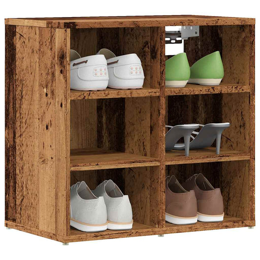 Armoires à chaussures 2 pcs vieux bois 52x30x50 cm