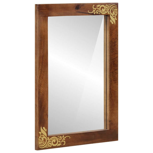 Miroir de Salle de Bains avec miroir Marron 50 x 70 x 3 cm