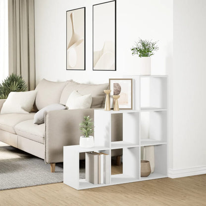 Étagère séparatrice de pièce à 3 niveaux blanc 99x29x99 cm