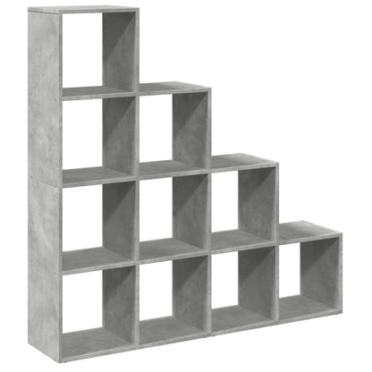 Étagère séparatrice de pièce à 4 niveaux gris béton