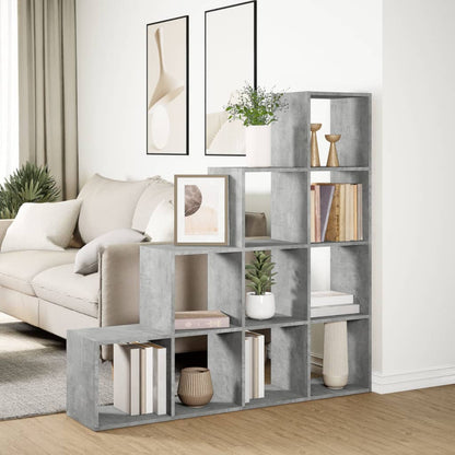 Étagère séparatrice de pièce à 4 niveaux gris béton