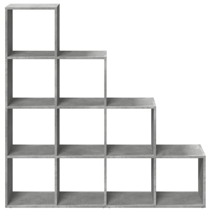 Étagère séparatrice de pièce à 4 niveaux gris béton