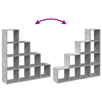 Étagère séparatrice de pièce à 4 niveaux gris béton