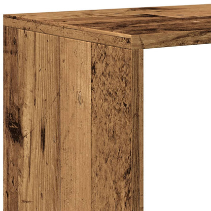 Étagère séparatrice de pièce à 4 niveaux vieux bois