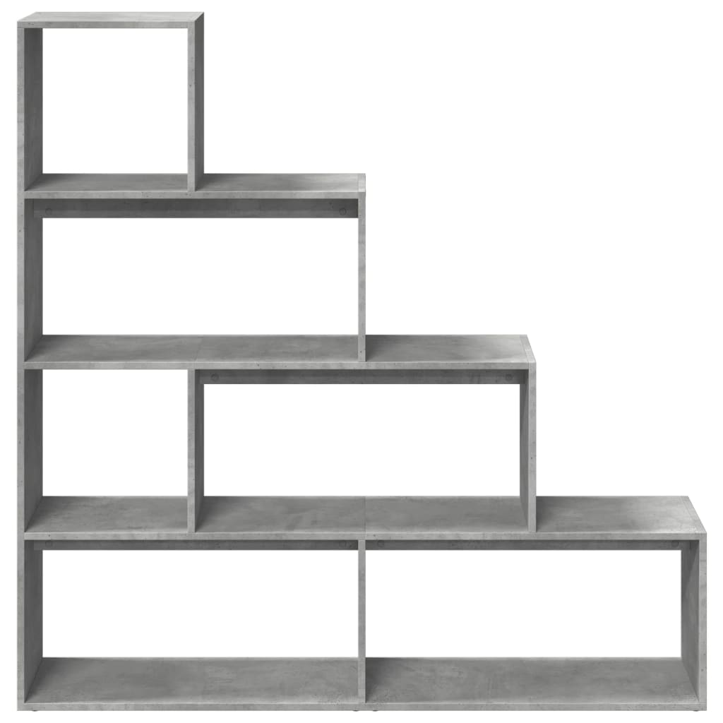 Étagère séparatrice de pièce à 4 niveaux gris béton