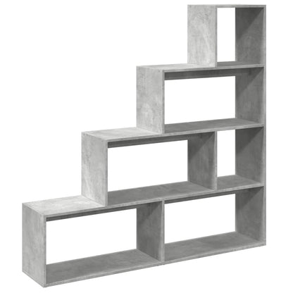 Étagère séparatrice de pièce à 4 niveaux gris béton