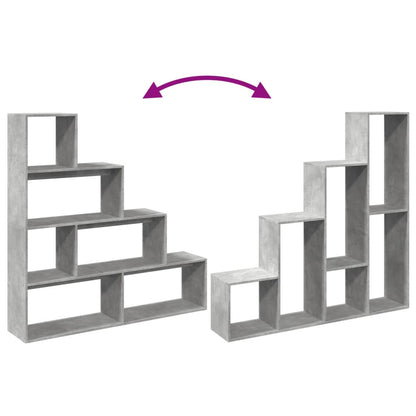 Étagère séparatrice de pièce à 4 niveaux gris béton