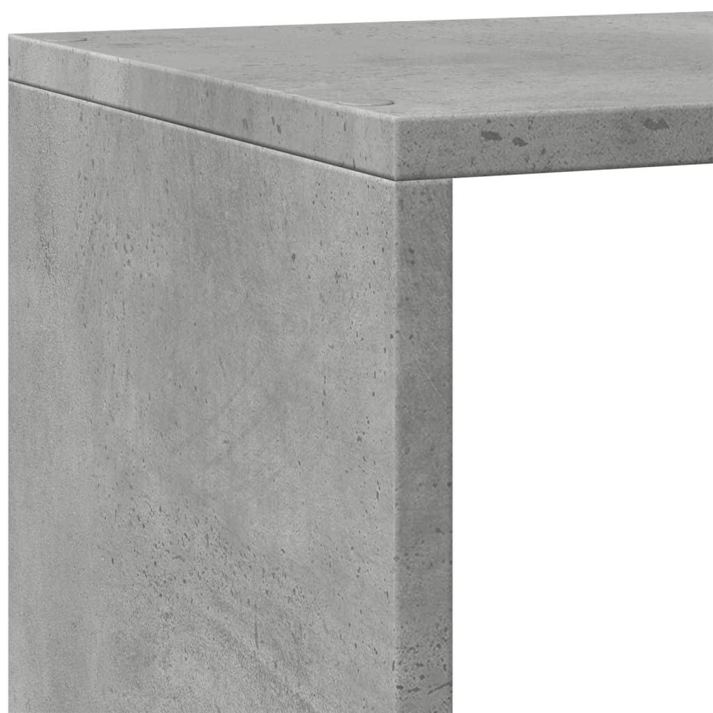 Étagère séparatrice de pièce à 4 niveaux gris béton