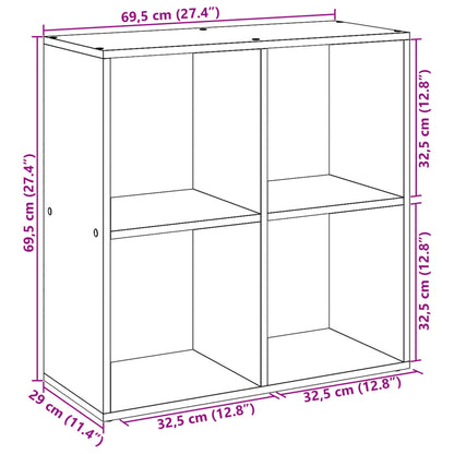 Étagère séparatrice de pièce blanc 69,5x29x69,5 cm
