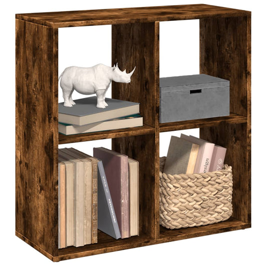 Étagère séparatrice de pièce chêne fumé 69,5x29x69,5 cm