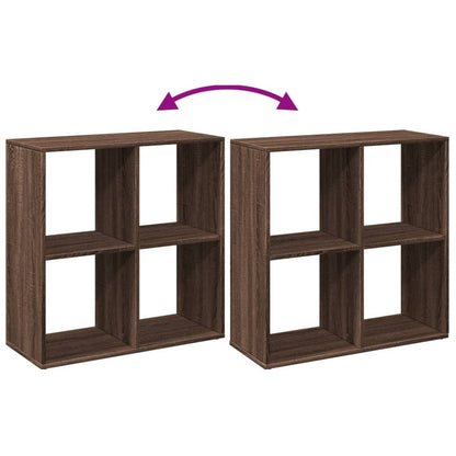 Étagère séparatrice de pièce chêne marron 69,5x29x69,5 cm