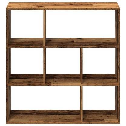 Étagère séparatrice de pièce vieux bois 102x29x103,5 cm