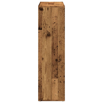 Étagère séparatrice de pièce vieux bois 102x29x103,5 cm