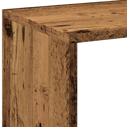 Étagère séparatrice de pièce vieux bois 102x29x103,5 cm