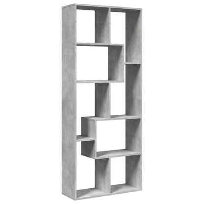 Étagère séparatrice de pièce gris béton 67x25x161,5 cm