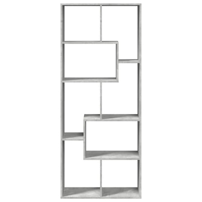Étagère séparatrice de pièce gris béton 67x25x161,5 cm